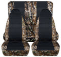 Full Front Black - Camouflage T214-Designcovers Woods 1997-2002 2door Wrangler Set Camo Seat Rear Covers & Jeep Compatible with and TJ