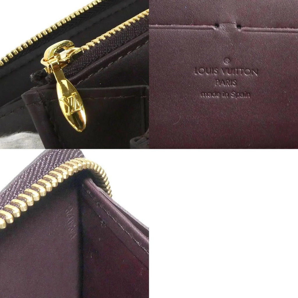 Wallet M93522 Unisex Zipper Verni Monogram Zippy Long (Good) Pre-Owned LOUIS Amaranto Vuitton Louis Round VUITTON