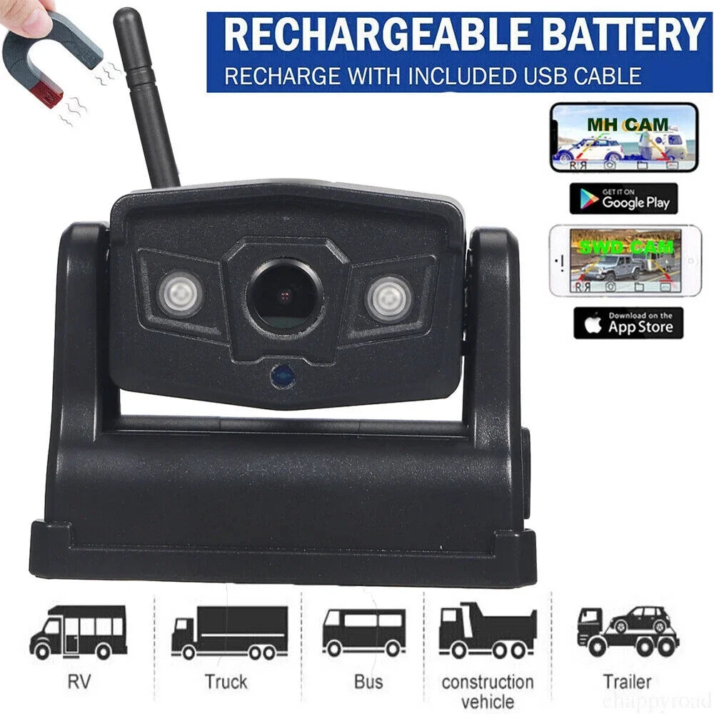 View, Front/Rear for Camera, Magnetic Backup Equipped 9600mAh Wireless JLLOM Battery WiFi with