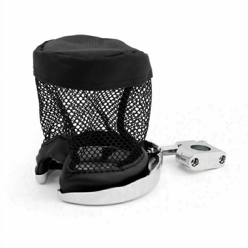 1" Cup Handlebar Chrome Metal Drink Motorcycle Holder Universal