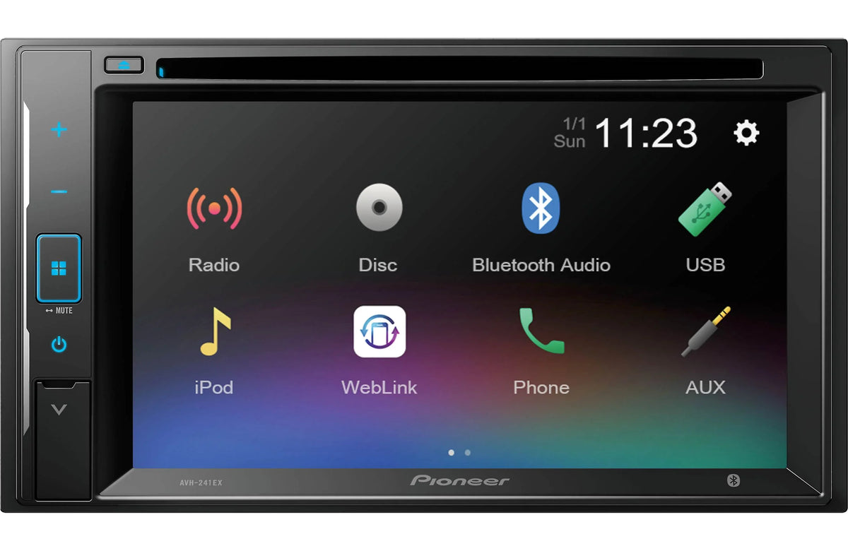 Plate Pioneer with AVH-241EX Camera DVD License Receiver Backup