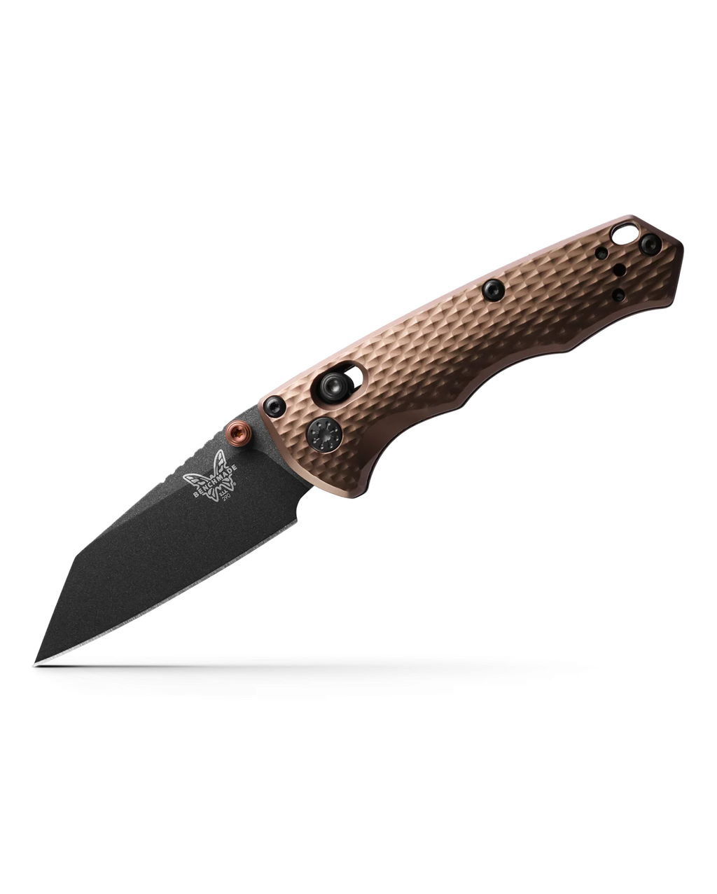 Black - Folding Aluminum Earth CPM-M4 Cobalt Knife Flat Wharncliffe Billet Dark Blade BM-290BK-1 AXIS Handles Benchmade