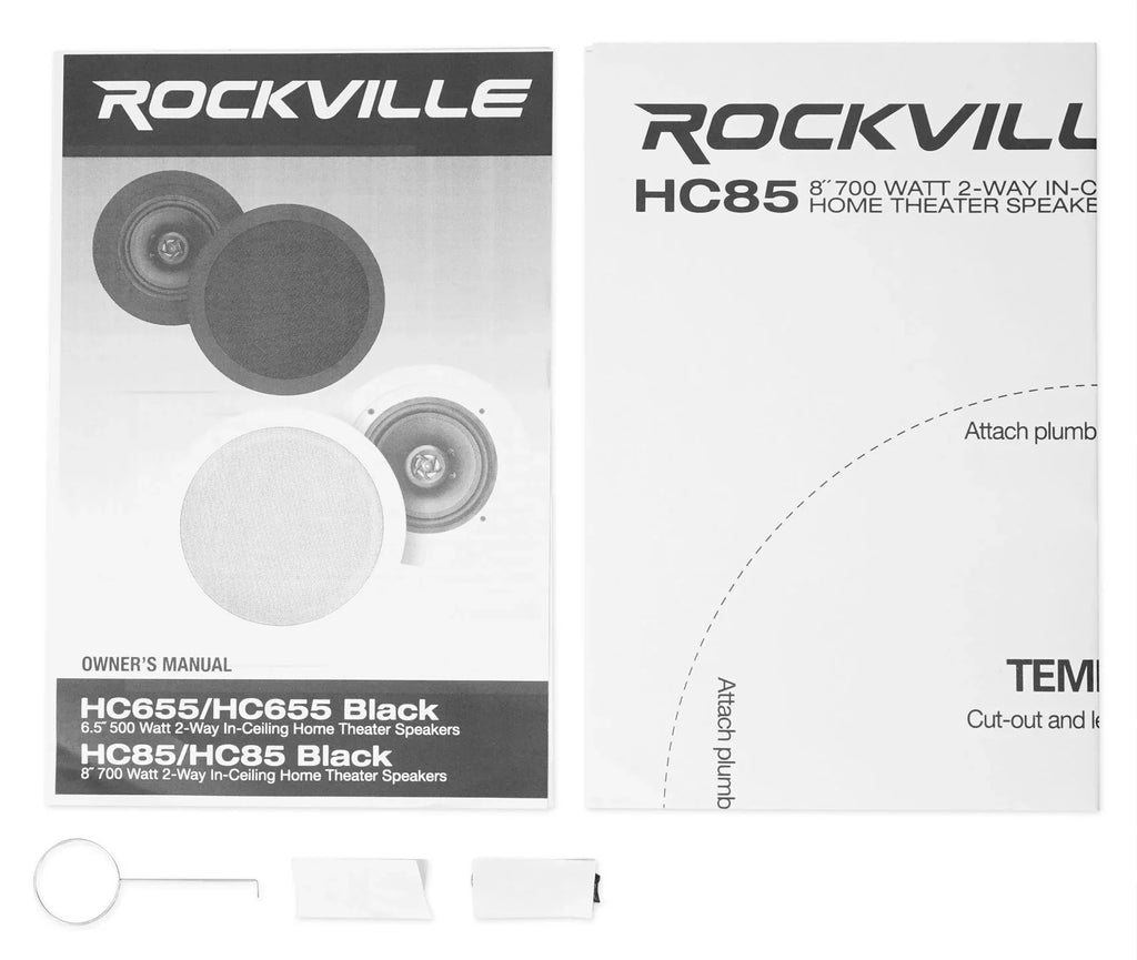 ROCK Speakers Multi Black Receiver+6) Rockville MATRIX Wall Ceiling+2) Home Room