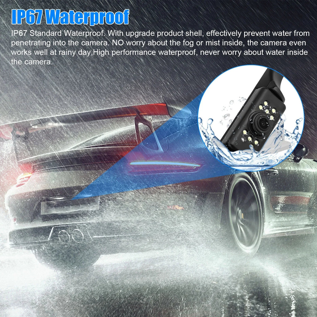 Parking View Car + Camera Monitor Night Vision Kit Backup Rear Mirror System 5"
