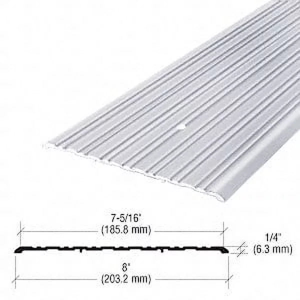 Length Saddle - 8" Threshold 185" Aluminum Commercial 492A185 CRL