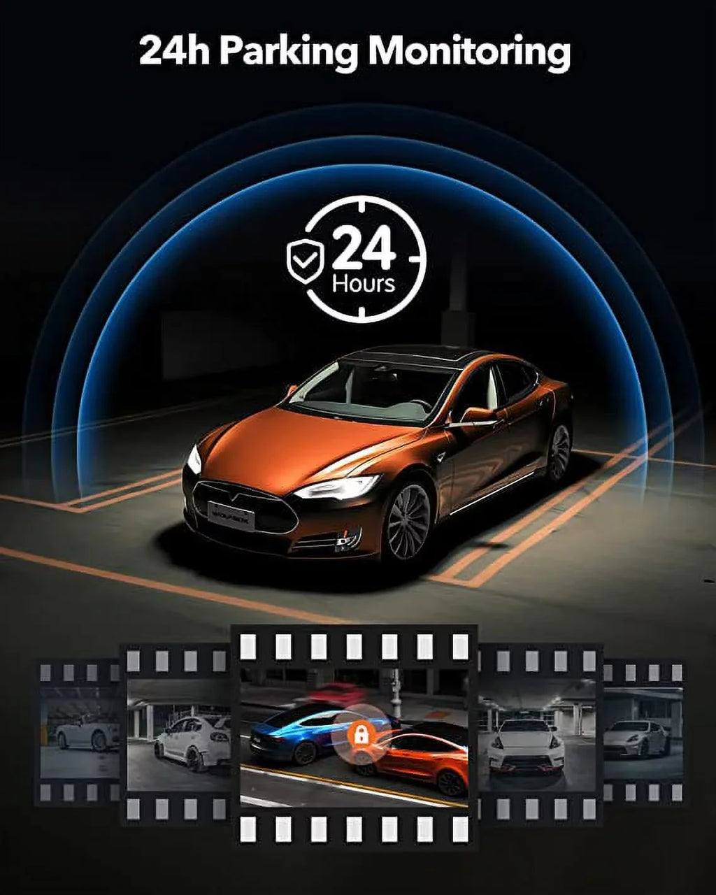 Monitor, Mirror Cam Vision, Rear Camera, Parking 2.5K Free WOLFBOX 32GB with Camera, Dash View GPS, Wi-Fi Built-in Card and Front Night 1080P 12'' Rear Mirror
