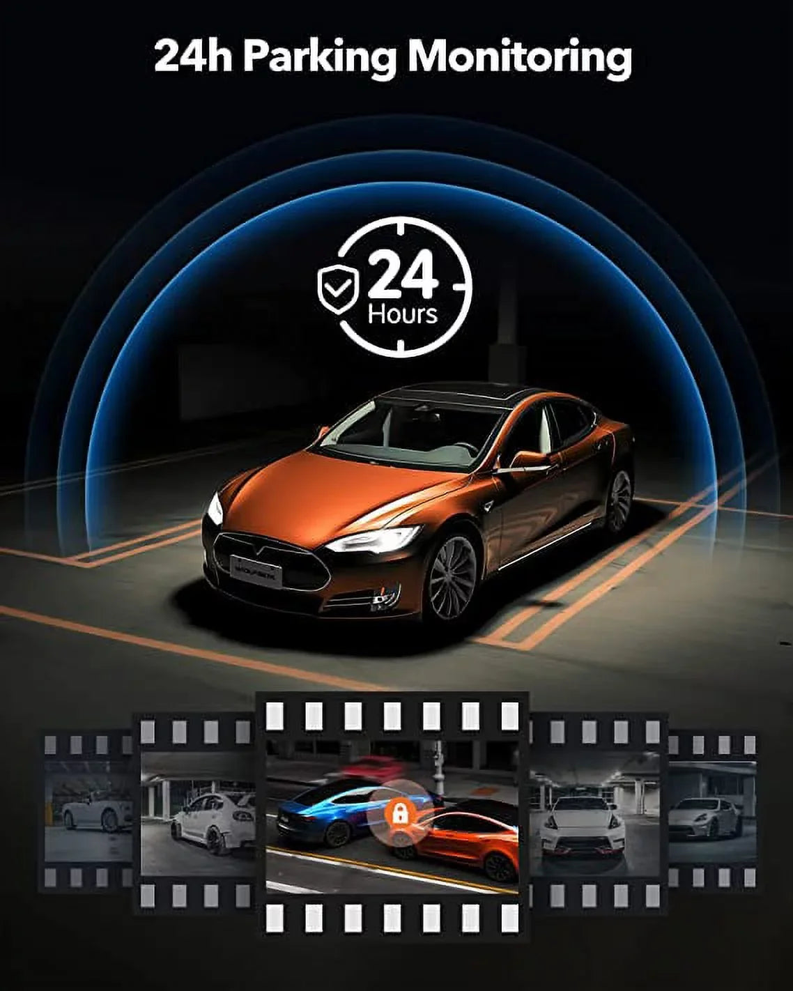 Monitor, Mirror Cam Vision, Rear Camera, Parking 2.5K Free WOLFBOX 32GB with Camera, Dash View GPS, Wi-Fi Built-in Card and Front Night 1080P 12'' Rear Mirror