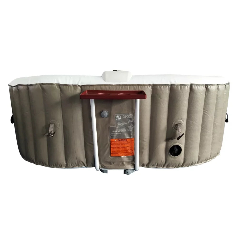 Person 145 ALEKO Cover Gallon with Oval 2 Hot Brown Jetted Inflatable Tub