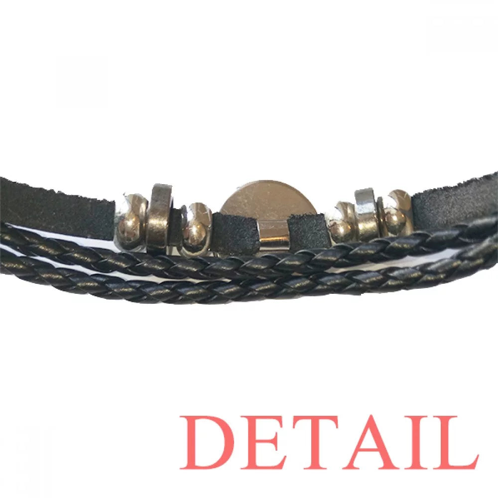 Leather Chevalier Braided Corselet Woven Bracelet Animation Wristband Rope