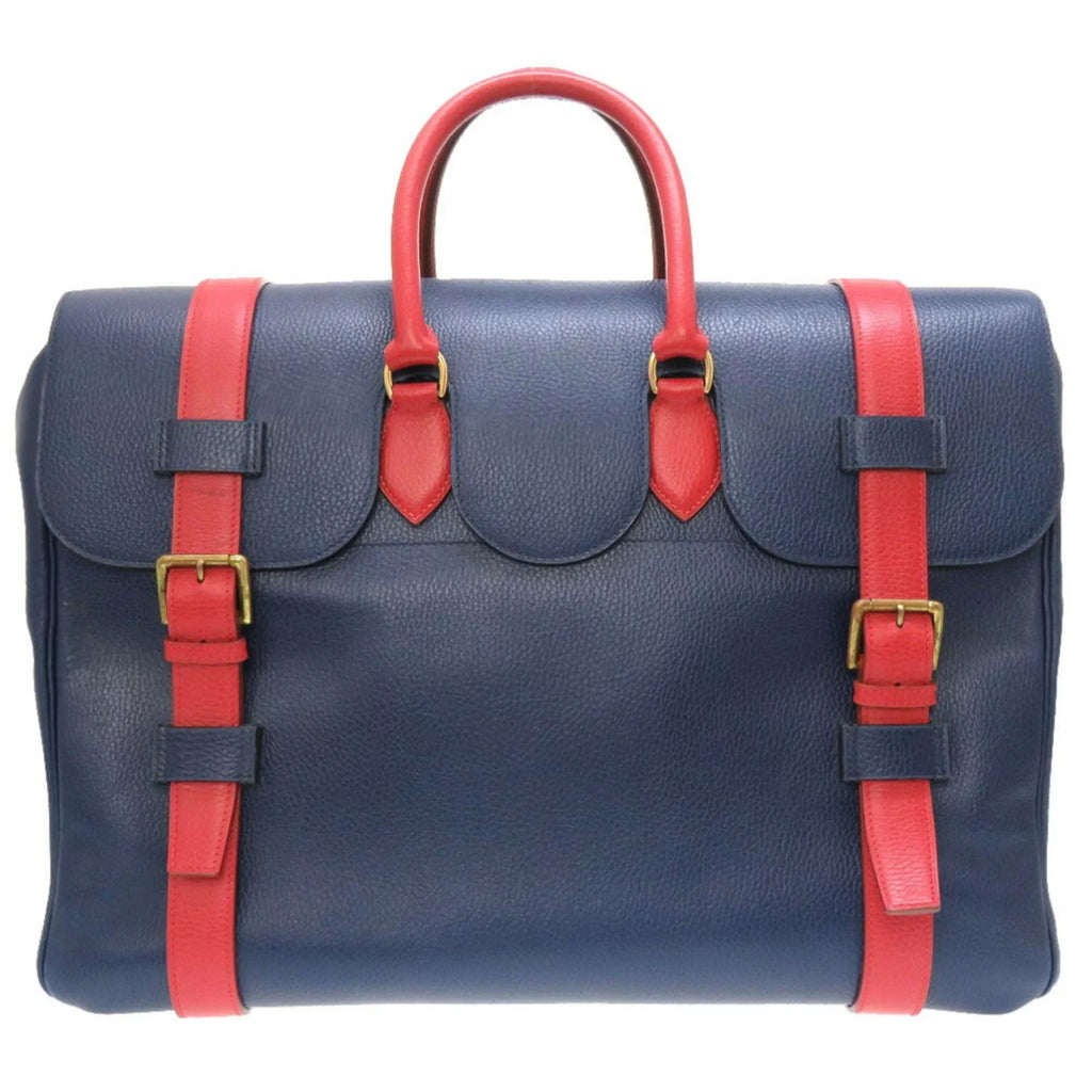 Bag Engraved Roy Drag Red 〇Z 48 (Fair) Ardennes Hermes Blue Boston Pre-Owned Rouge Voyage Bicolor Vif