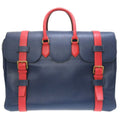 Bag Engraved Roy Drag Red 〇Z 48 (Fair) Ardennes Hermes Blue Boston Pre-Owned Rouge Voyage Bicolor Vif