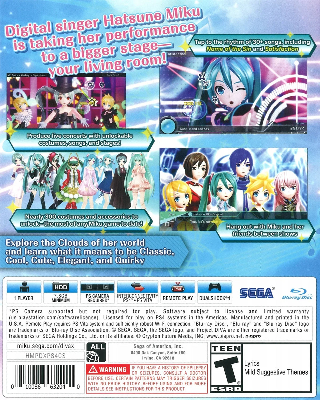 [Physical], PlayStation X, Hatsune Project Sega, 4, 010086632040 Diva Miku: