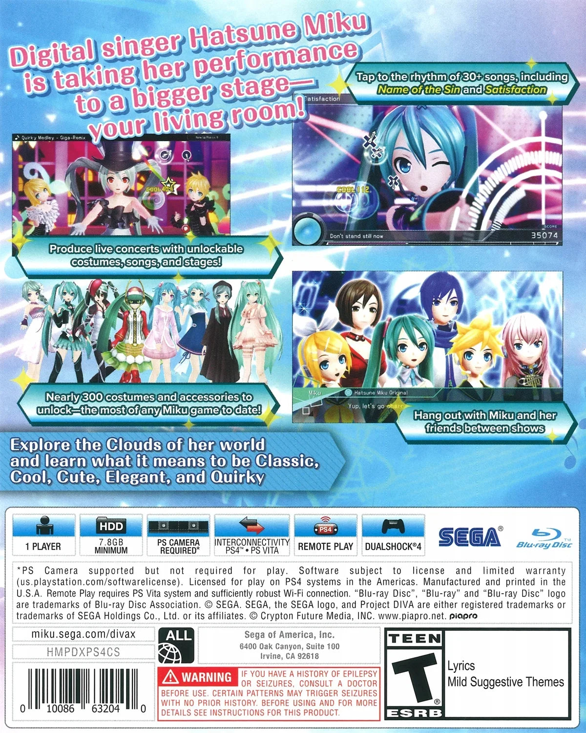 [Physical], PlayStation X, Hatsune Project Sega, 4, 010086632040 Diva Miku: