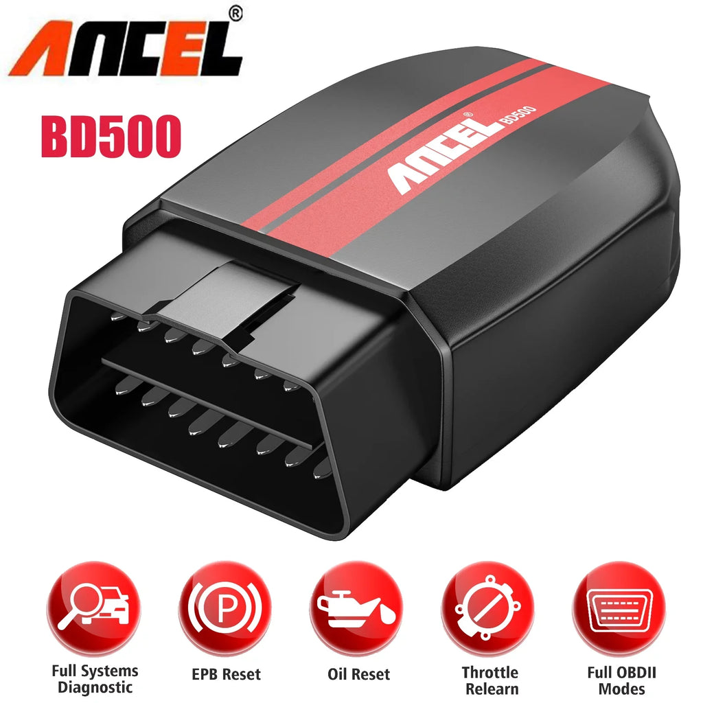 Automotive Systems Scanner Ancel EPB Oil Bluetooth Check Reader Reset Car BD500 Fits Throttle Wireless Tool OBD2 Seat VAG Audi Diagnostic Reset Scanner Code Skoda for Scan VW Learning Vehicles All
