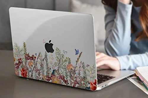 Inch Clear Crystal Dongke MacBook & M1/A2179/A1932, MacBook Touch Retina for Illustration 2020 Display Cover with Release 13 ID Hard Air Air Model: 13" Case - Shell for 2019 A2337 Floral 2018