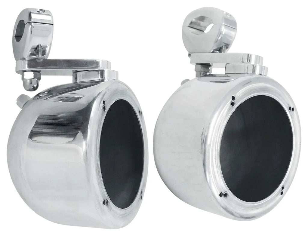 Amp Audio Tower (2) For 4" 2-Channel Polk Chrome ATV/UTVCART Speakers+MTX