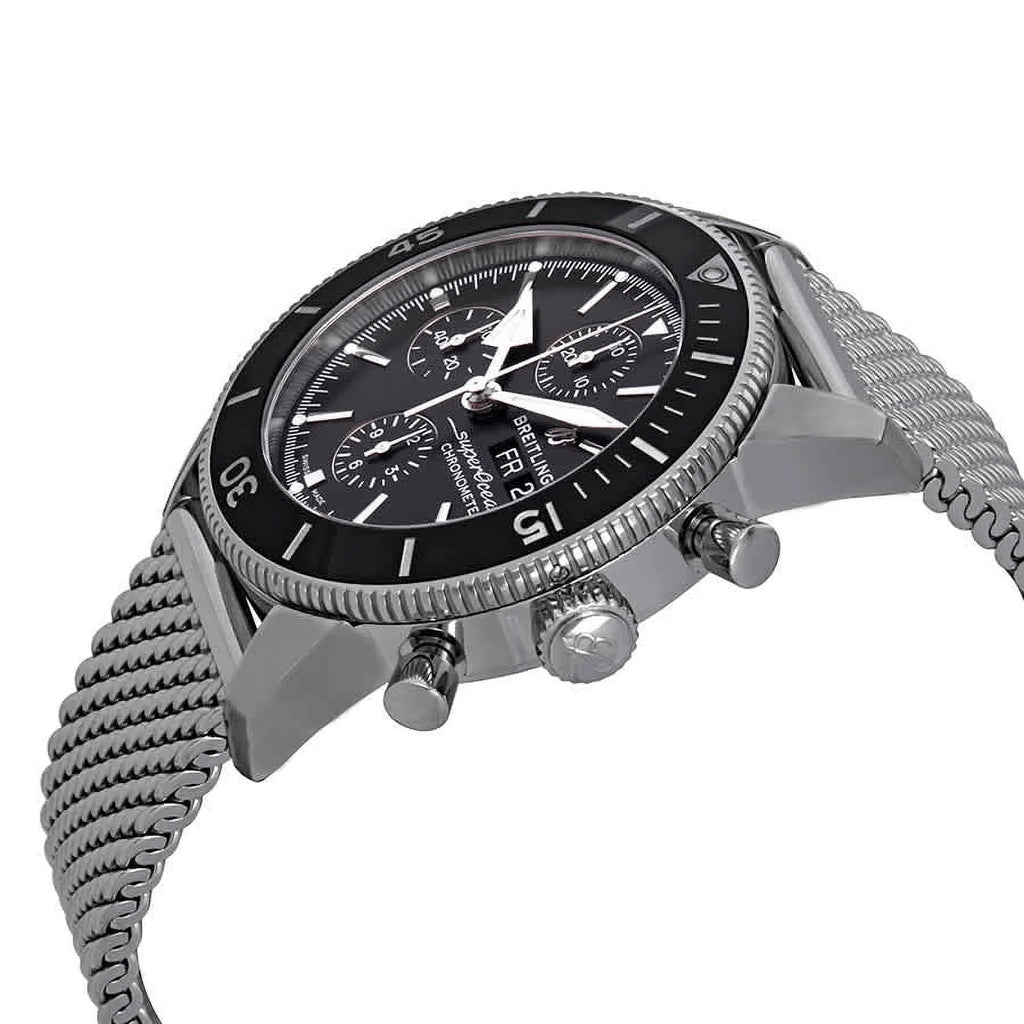 Dial Breitling Men's Superocean Chronograph II Heritage Watch A13313121B1A1 Automatic Black