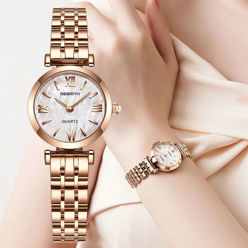 Desgin Steel Female Watches Wrist Watch Stainless 2022 Rose Fashion Watch Stylish for Creative Ladies Gold reloj Women Quartz