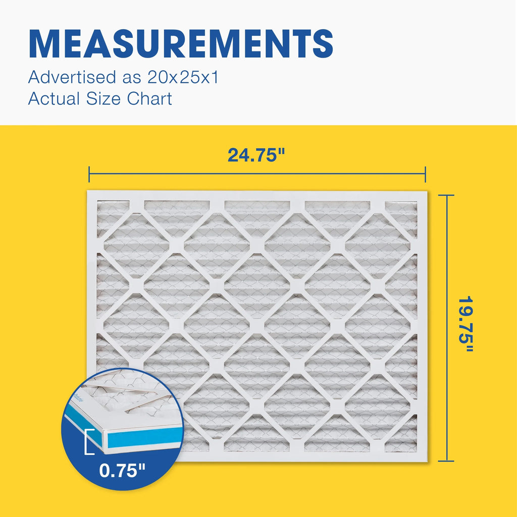MERV 4 Box Aerostar Filter, Air 20x25x1, of 8, 20x25x1