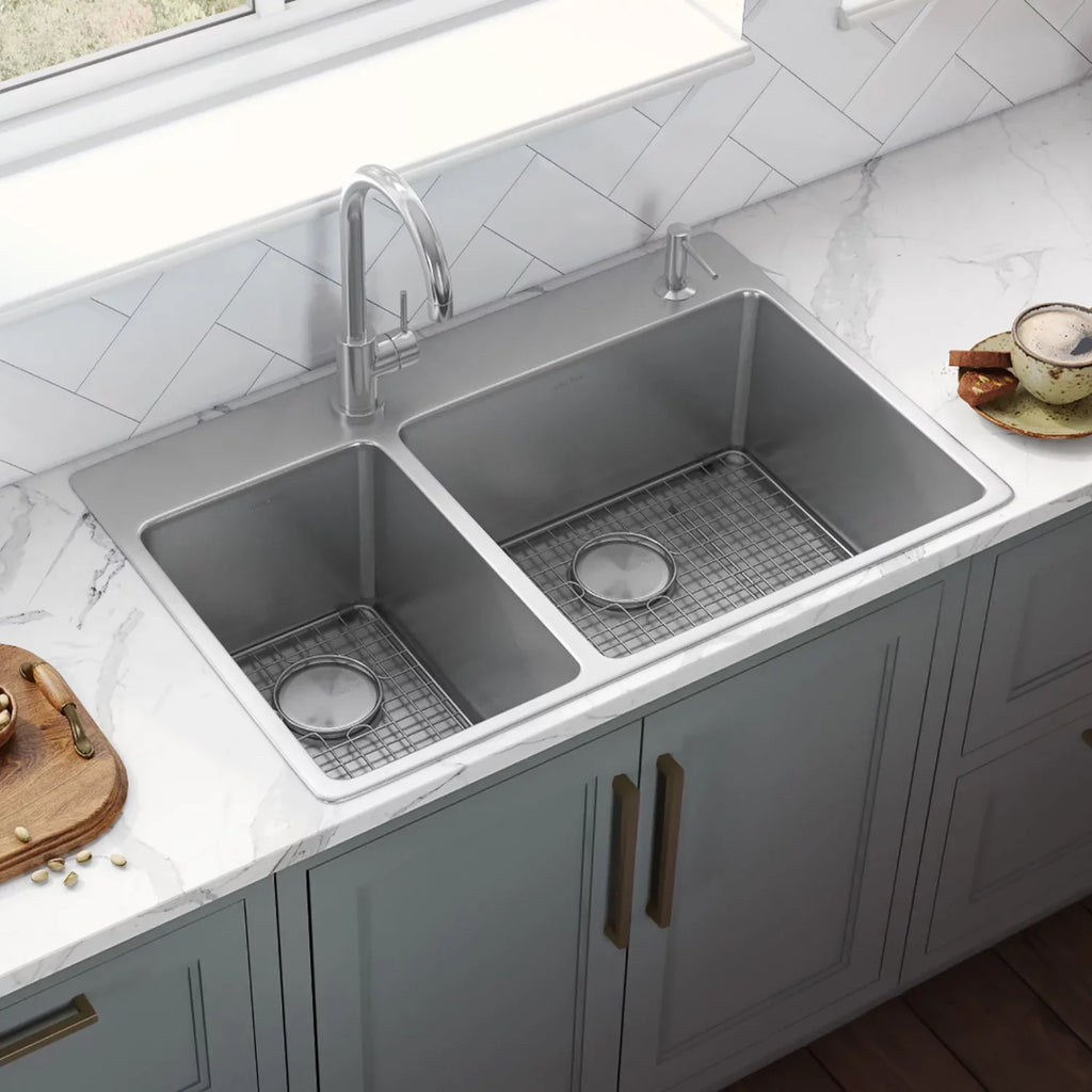 Drop-in Gauge Ruvati 16 Kitchen inch 22 Sink 33 x Topmount RVM5176