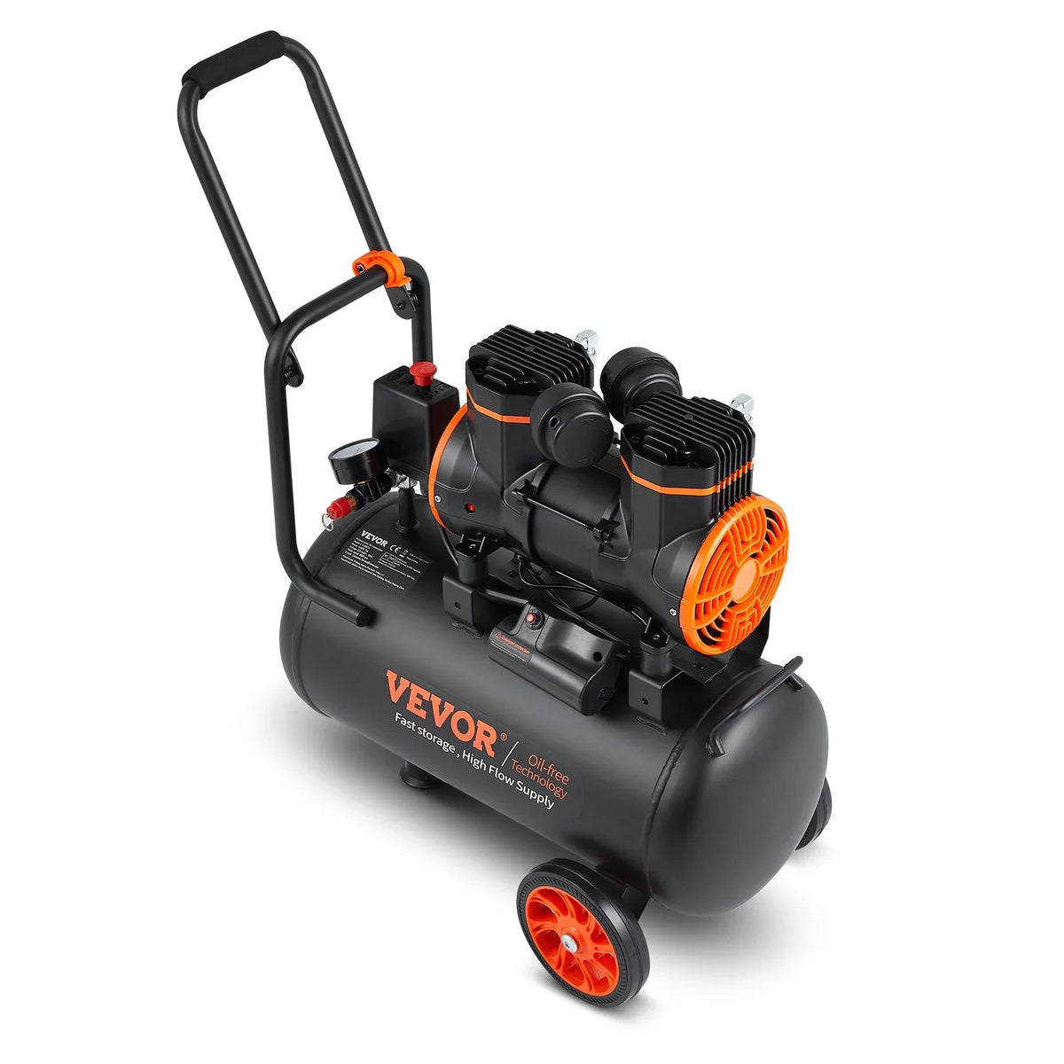 Ultra CFM 1450W, Oil-Free, VEVOR 70 90PSI, Gallon, @ Compressor, Quiet 6.3 Air 3.35 dB