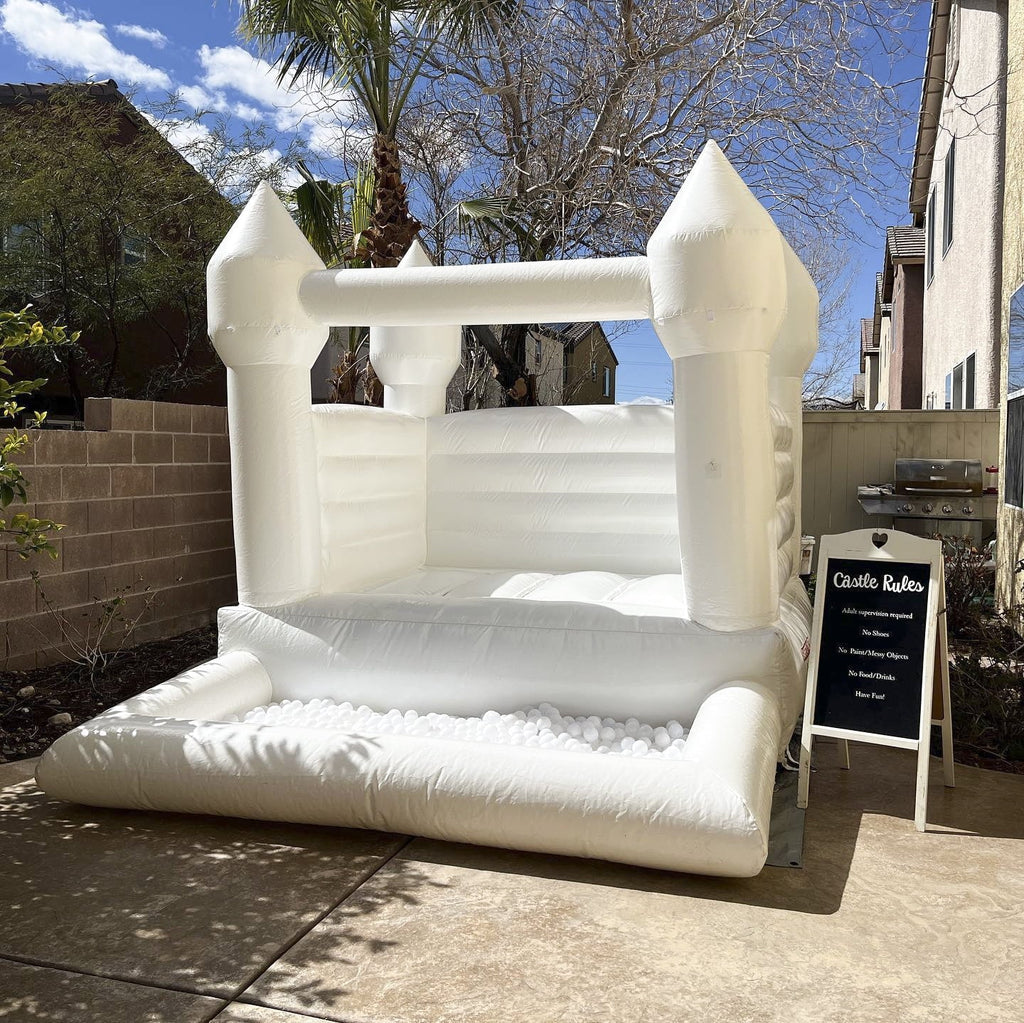 Outdoor & Bounce Jump PVC House Connsann Grade Commericial Blower Pit Castle Party White Indoor Ball with for Kids