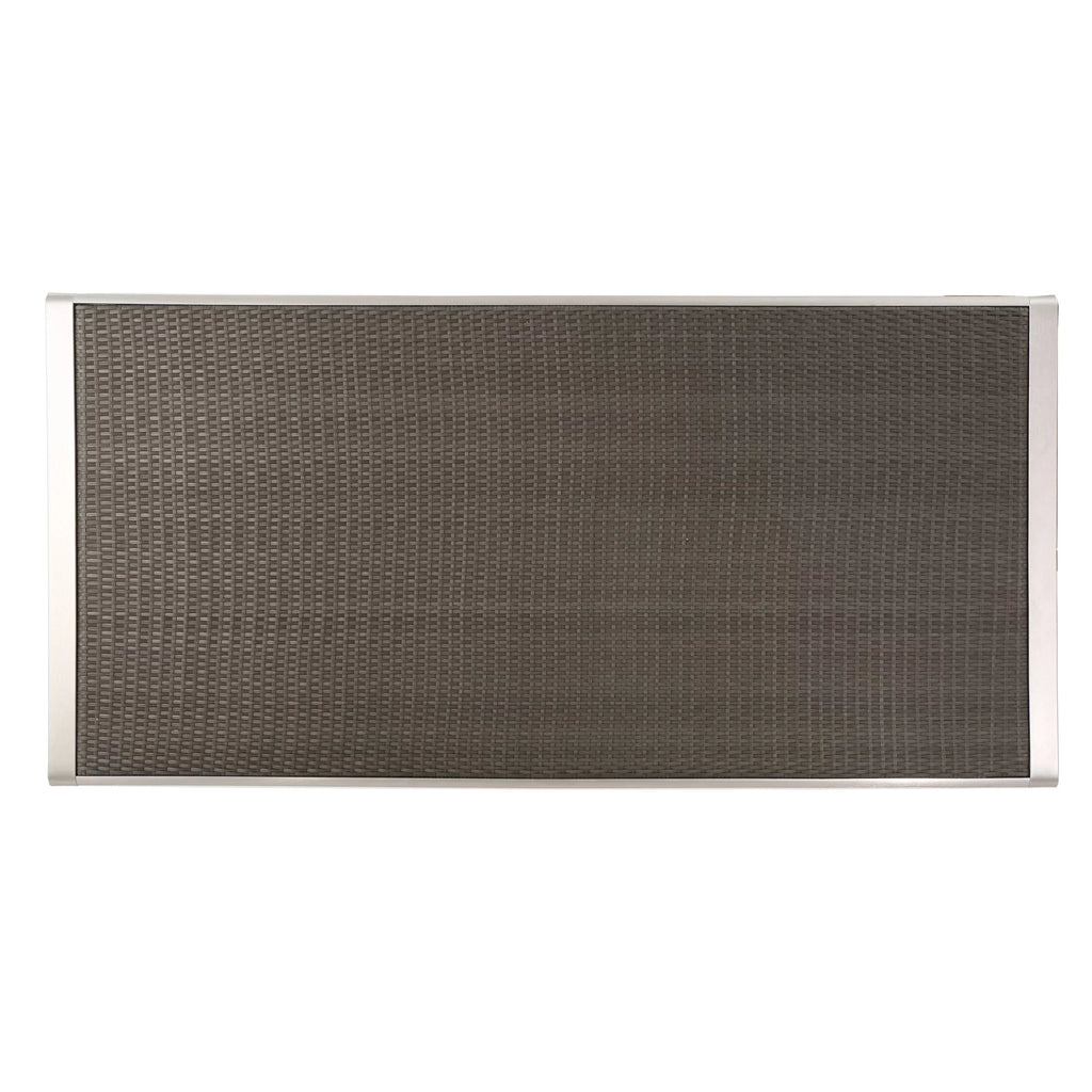 Aluminum Coral Top, Grey Outdoor Table with Dining Bay Wicker