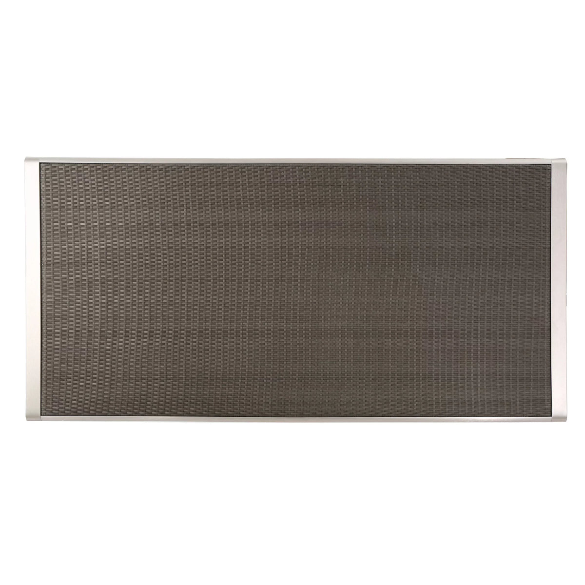 Aluminum Coral Top, Grey Outdoor Table with Dining Bay Wicker