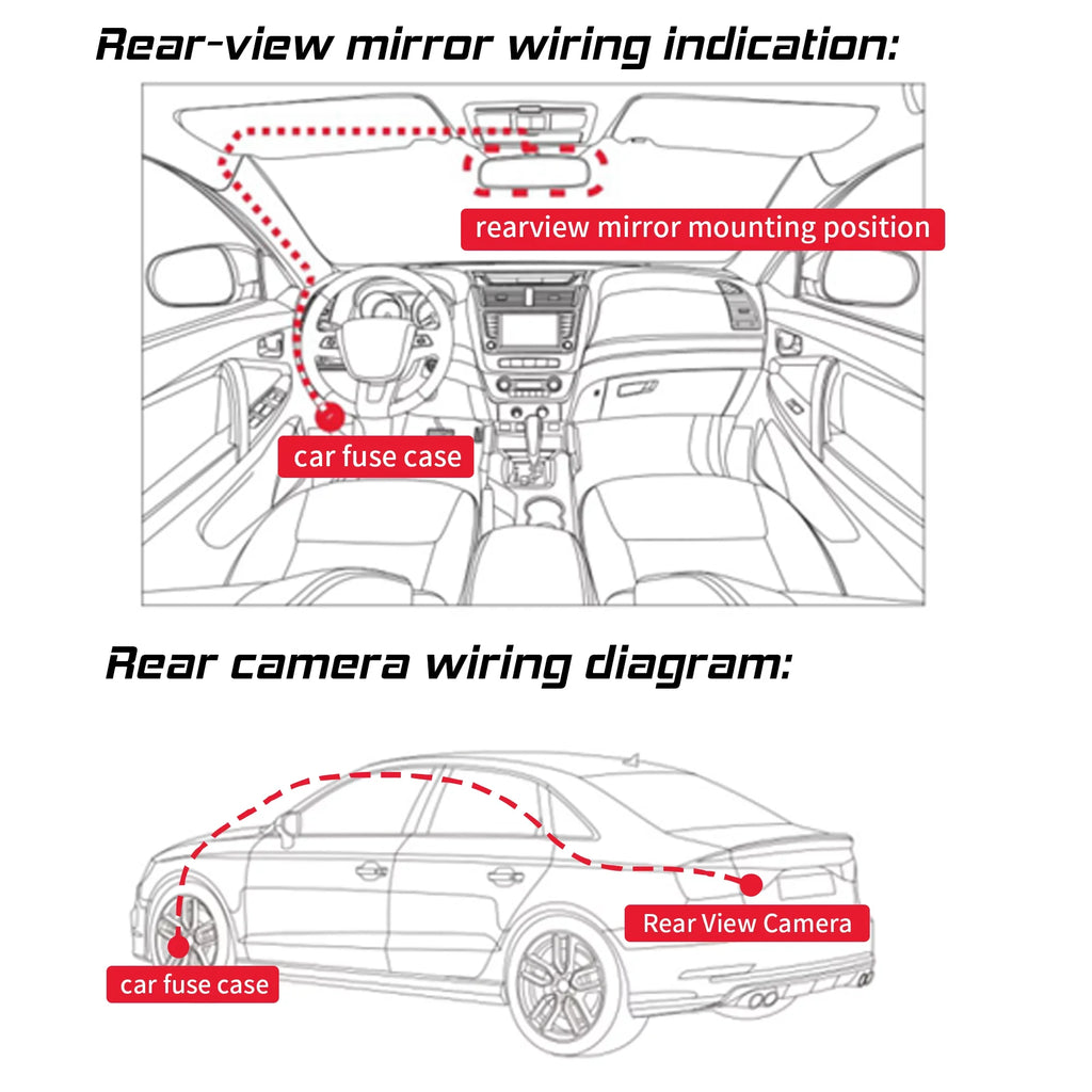 Full Cameras View Streaming Car Dual Camera Smart 1080P Mirror Touchscreen Rear Rear 9.35 HD Front View inch Back Camera Truck Dash