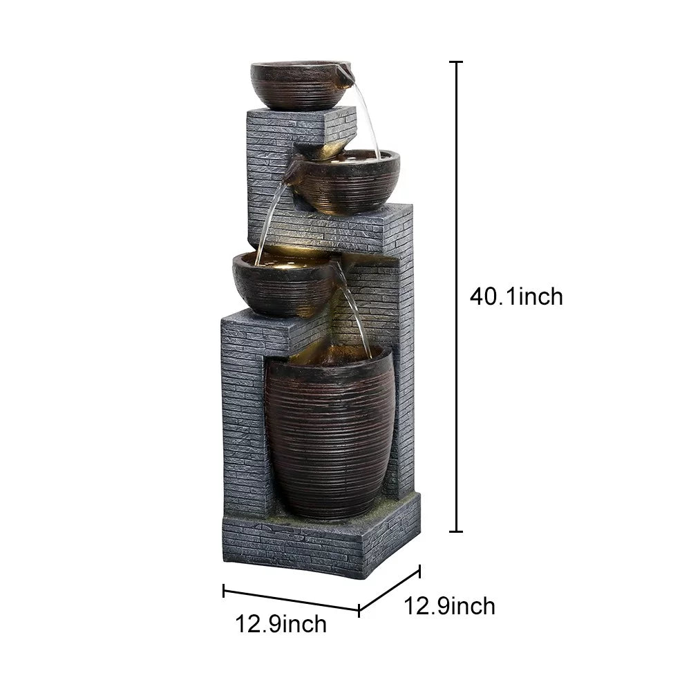 Resin outdoor Cliffdell Light With Fountain