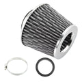 Ring Intake 2.3" Filter on Replacement Fiber 1pcs Reducer Clamp Inlet Cold 60mm Air Pattern Cone Dry Washable Carbon Air