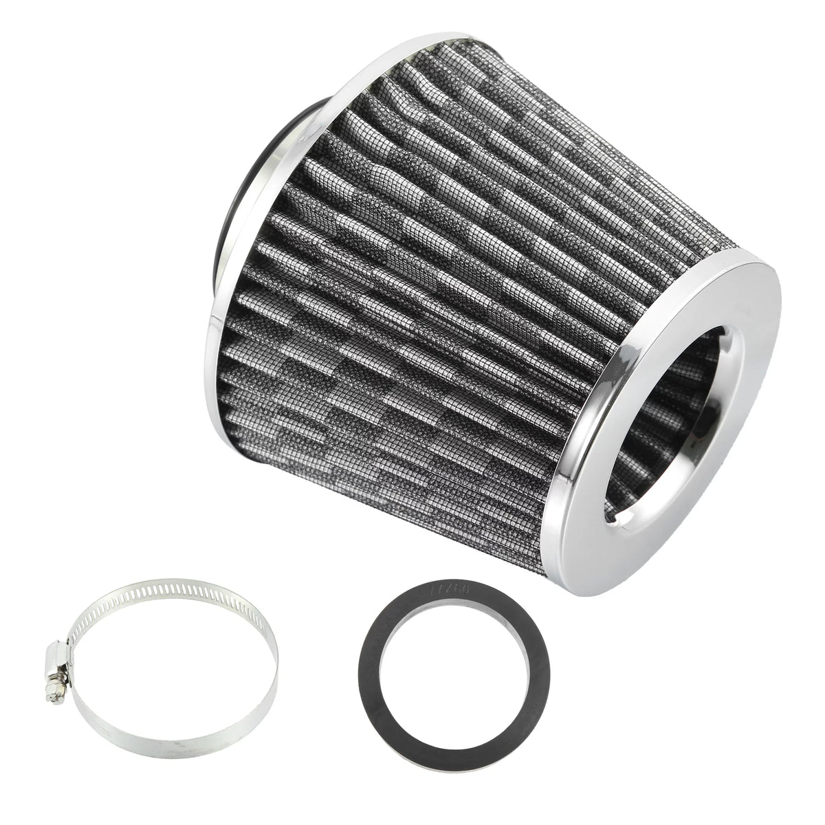Ring Intake 2.3" Filter on Replacement Fiber 1pcs Reducer Clamp Inlet Cold 60mm Air Pattern Cone Dry Washable Carbon Air