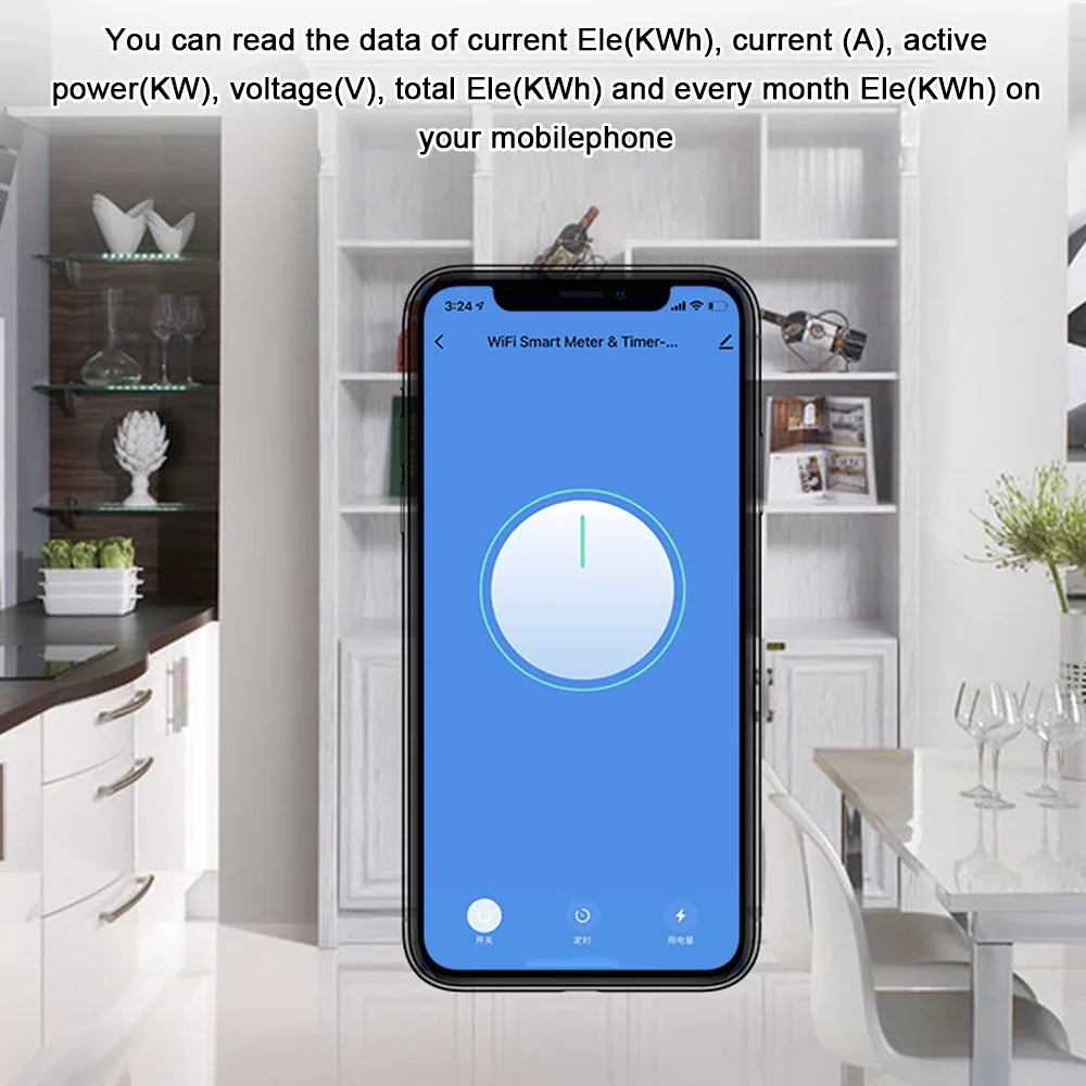 Meter WiFi APP Intelligent Manual Energy Electric Intelligent No Electric Mobilephone Walmeck Need Electric Meter Remotes Meter Meter Meter Home Intelligent Home Control Timer Reading