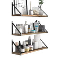 24" Wallniture Bathroom of 3 Shelves Burned, the Float Wall Natural Bora Toilets Set Laundry Storage Over Shelf Organizer,