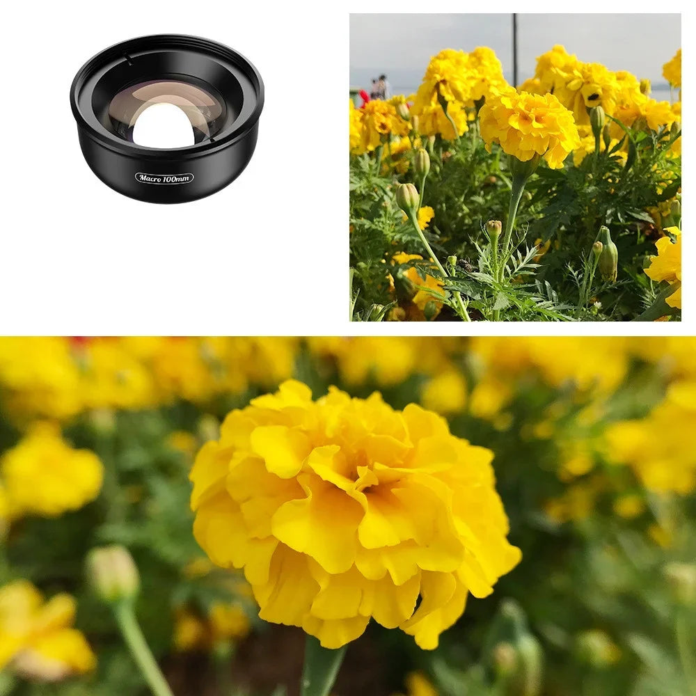 Aluminum External Shooting Lens Accessory Optical HD Distance Cellphone Multi-Layer 40MM-70MM Coated Macro Camera Detachable Clip Lens 4K Alloy