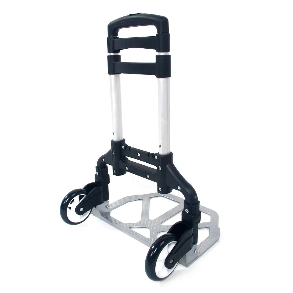 Foldable GoDecor Trolley, Telescopic for Rod, with Black Portable Luggage, Carry