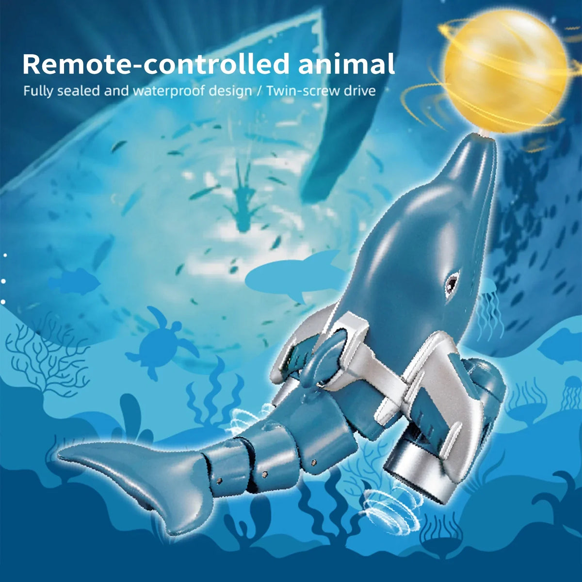 Water Kids Boat Pool /one Remote Pool Dolphin Remote Head Boat Animal Water Remote boat,Demo Boat Waterproof Animal Water Click Kids Head Toy River Toy Head Ball Waterproof