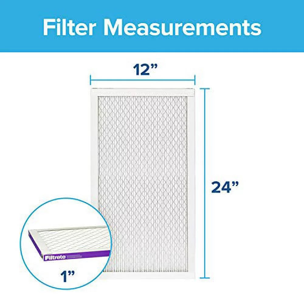 MPR x 12x24x1, Living 0.78) Allergen, 23.69 AC 6-Pack (exact Healthy Filtrete Air 11.69 Ultra Filter, dimensions x 1500, Furnace