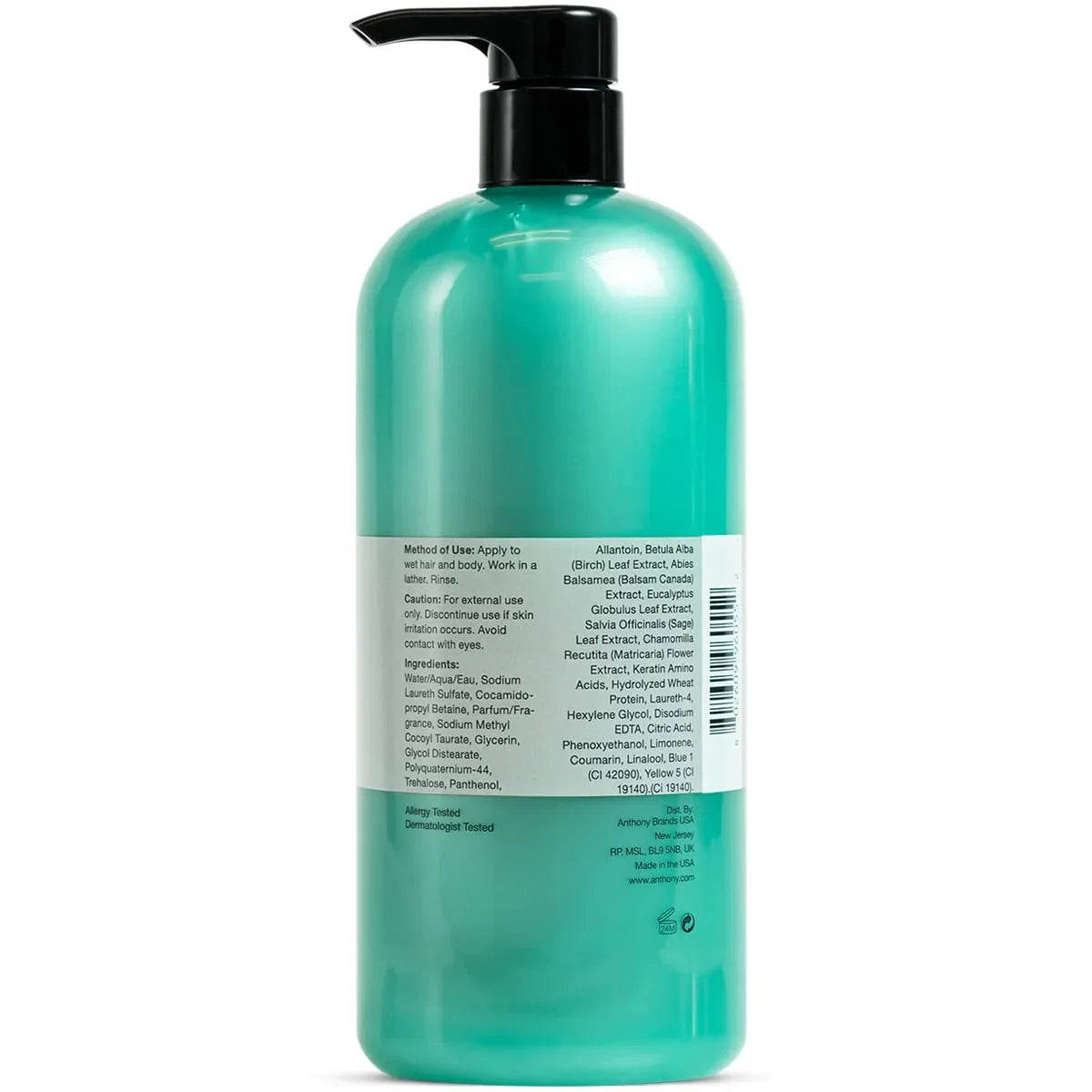 Hair Invigorating Canadian That Extract, Soothes Balsam, Anthony Hair Birch and 2-In-1 and Oz, Fl Wash, Formula Cleanses, Hydrates Leaf, For Body Rush 32 Refreshes, Body, Eucalyptus and Contains