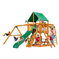 Wooden Bars, Vinyl and Playsets Set Wall Green Navigator Swing Monkey with Rock Climbing Gorilla Canopy,