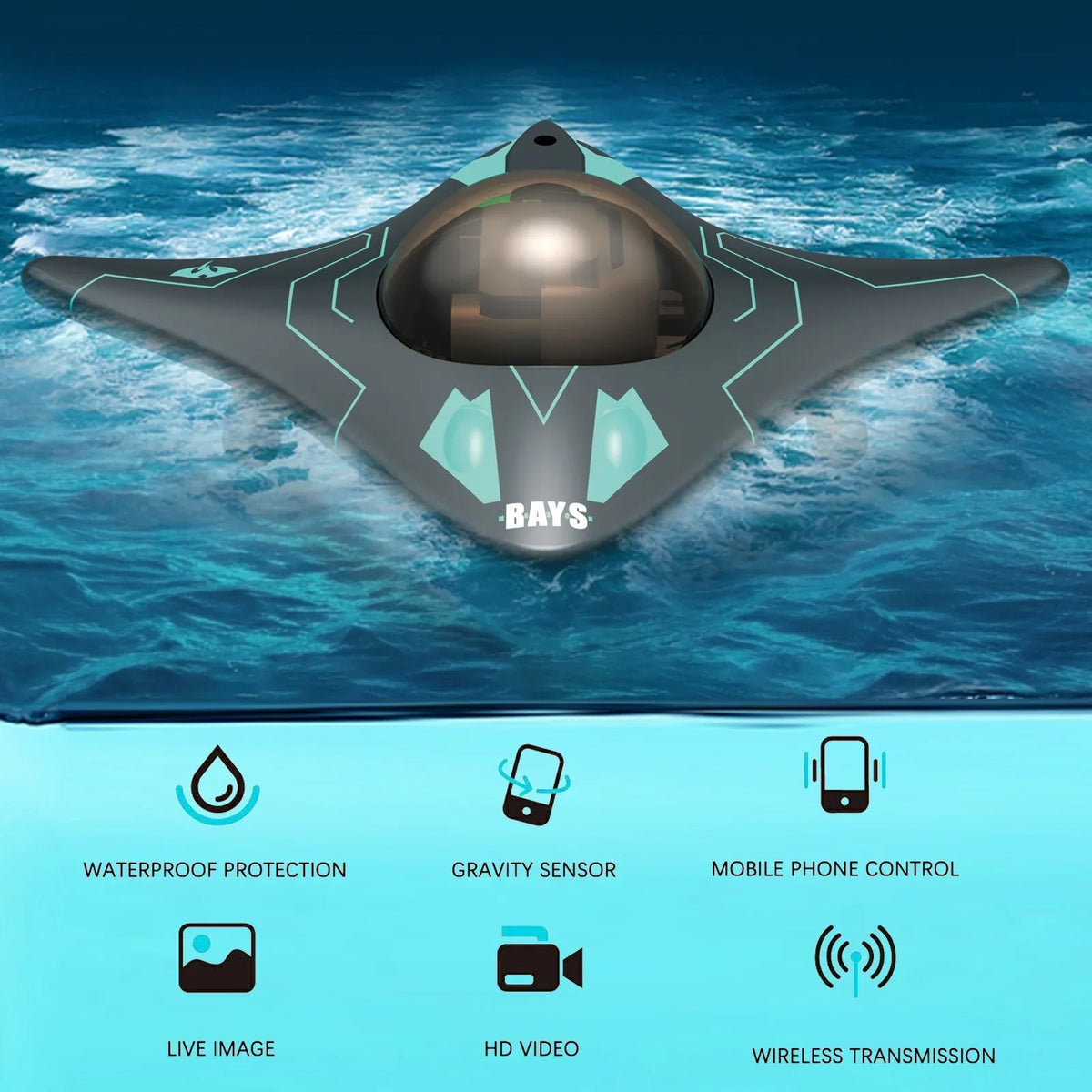moobody for Toy Children Black WiFi Control Boat Remote