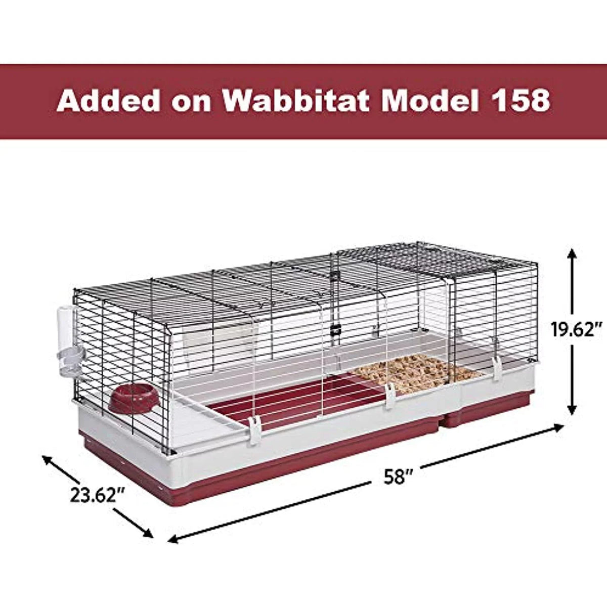 Homes Wire Home Deluxe Pets in. 23.75 in. 19.75 Extension For for MidWest Rabbit x Wabbitat