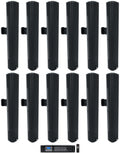 Mount Black JBL (12) Wall COL600-BK Speakers+Amp Commercial Column 70V Array 24"