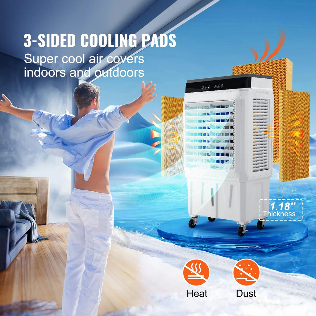 Evaporative Air CFM 12h Cooler Humidifier SKYSHALO Cooler Gal 7 Timer 2100 3-in-1 Swamp
