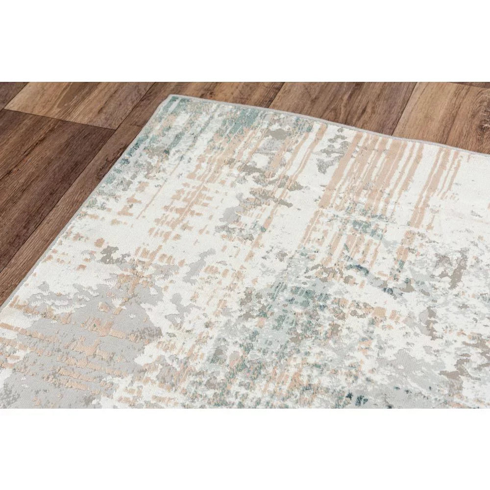 Glamour Gray Decor Ivory Power-Loomed 7'10"x9'10" / Area Alora /Ivory Rug Gray /