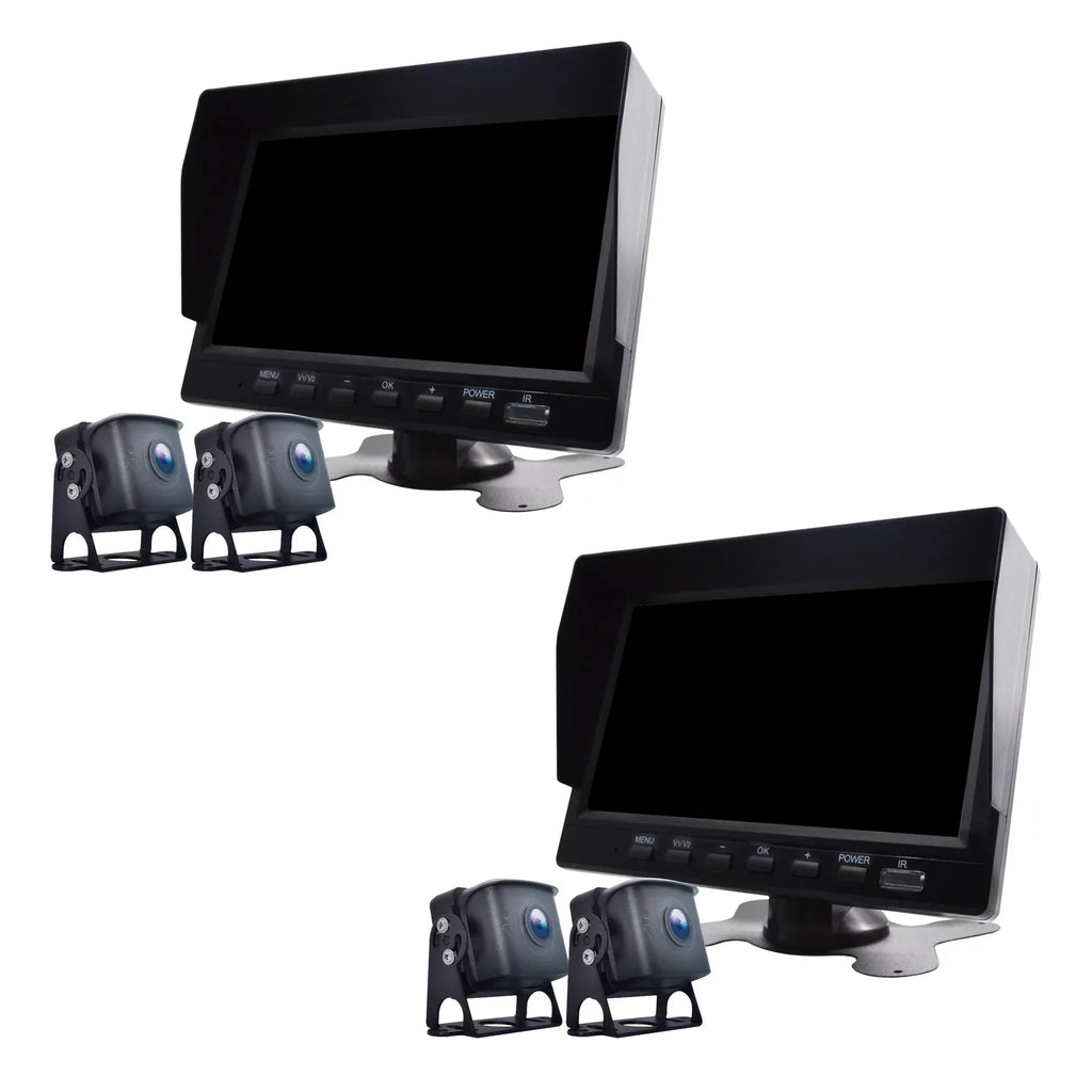 with Bus+2 RV Backup BSD Driving Video DVR 7" Monitor Recorder Camera Truck for
