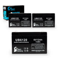 '- to (6V, - Replacement Battery 6 Includes Pack 12Ah, 850 - Compatible Battery Acid Tripp-Lite Lead Universal Terminal, F2 Adapters Sealed Terminal AGM, F1 3x SLA) 12000mAh, F1 UB6120