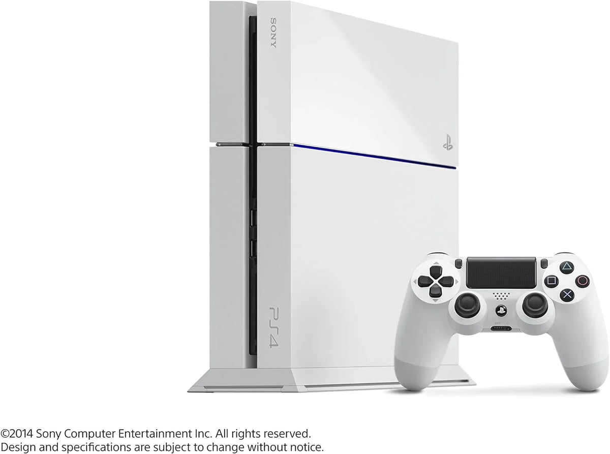 PlayStation Only 4 White Gaming Bundle with Used 500GB Gaming Sony Console Set AXTION BOLT Head