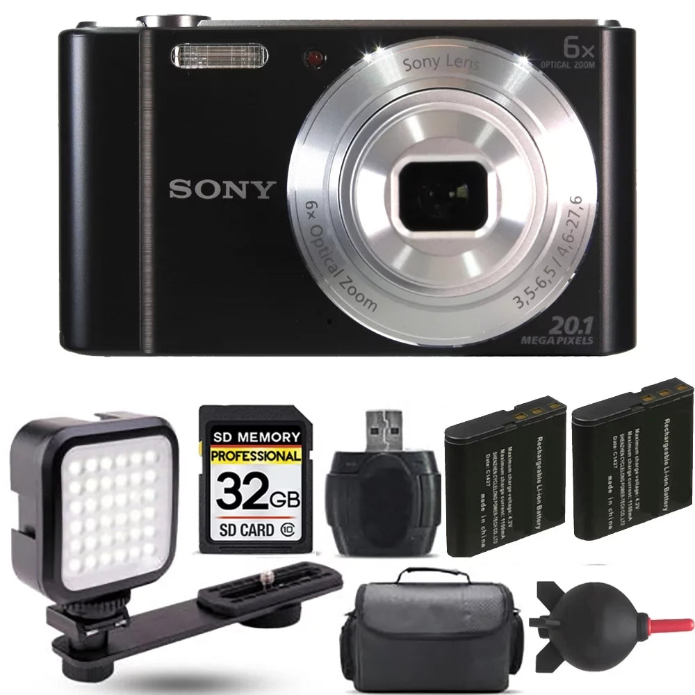 Camera+ Battery Sony LED 32GB DSC-W810 Cyber-shot Digital Extra - Kit +