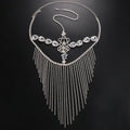 Rhinestone Hair Party Chain Face Halloween Mask for Masquerade Crystal Face Mask Women Jewelry Tassel